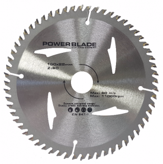 MAR-POL M09056 Vidiový kotouč na dřevo 160mm 22mm 60T
