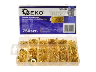 GEKO G02828 Sada kabelových svorek konektorů 750 ks svorky konektory