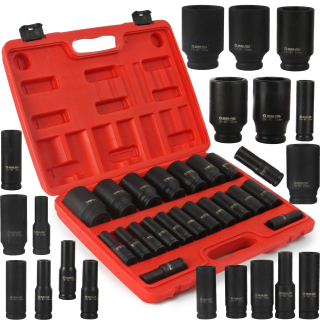 Mar-pol M58258 Nástrčné klíče hlavice sada 1/2" 10-38mm 20ks