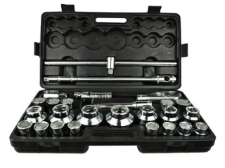 GEKO G10115 Nástrčné hlavice, klíče 3/4" a 1" / Sada 26ks 21-65mm 6-hranné
