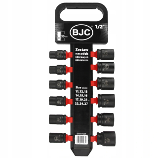 MAR-POL M58273 Sada nástrčných klíčů pro rázový utahovák BJC 1/2" 11-27mm 38mm klíče