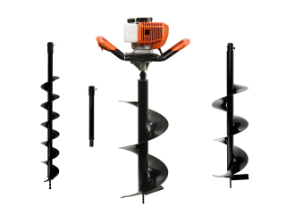 GEKO G84020 MOTOROVÝ ZEMNÍ PŮDNÍ VRTÁK (10cm,20cm,30cm) + vrtáky 1.4 kW 