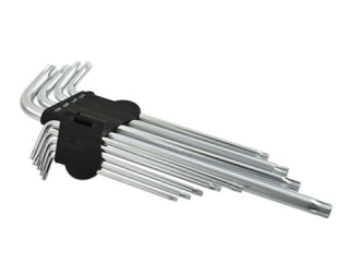 GEKO G01707 Sada klíčů 9ks Torx klíče T15 - T55 260mm klíč torxový