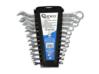GEKO G11243 Očko-ploché klíče 12ks 6-22mm vidlicové sada