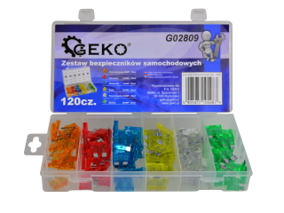 GEKO G02809 Automobilové pojistky, sada pojistek pro automobil 120ks