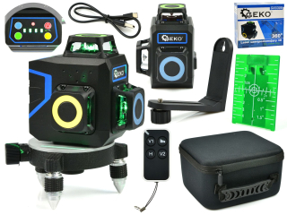 GEKO G03308 Laserová vodováha křížový laser měřidlo 3D 360°