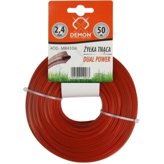 Mar-Pol M84104 Zesílená vyžínací struna pro křovinořez vyžínač 2,4mm 50m čtverec