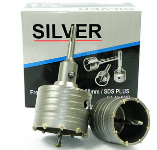 SILVER 0557 Korunkový vrták do betonu stěny 65+80mm SDS+