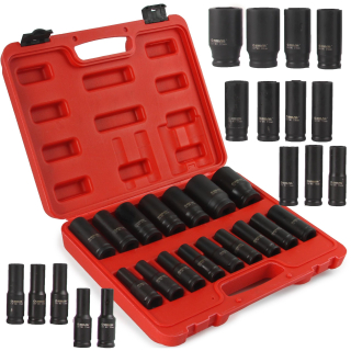 MAR-POL M58256 Nástrčné klíče hlavice sada 1/2" 10-32mm 16ks 