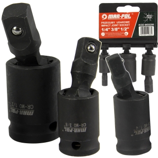 MAR-POL M58299 Rázové klouby / sada 1/4", 3/8", 1/2"