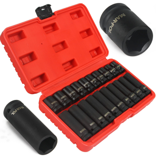 MAR-POL M58259 Nástrčné klíče hlavice 20ks 1/2" 10-19mm