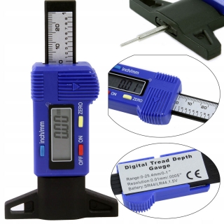 MAR-POL M15245 Digitální hloubkoměr/ měřič hloubky dezénu/ pneuměřič 0-25,4 mm 