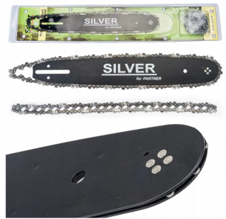 SILVER S11141 Vodicí lišta na pilu Partner + 2 řetězy 3/8, 14" 35cm, 050 52