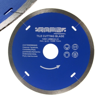 MAR-POL M08713 Kotouč řezný diamantový 125x1.2x22.23mm na obklad dlažbu RAPID