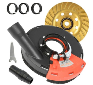 Mar-pol M04100 Protiprachový kryt + diamantový kotouč na beton TURBO 125mm M14