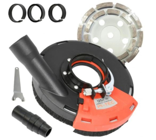 Mar-pol M04100 Protiprachový kryt + diamantový kotouč na beton 125mm M14