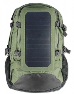 Solární turistický batoh ARMY cestovní 40L - 6,5W solární nabíječka