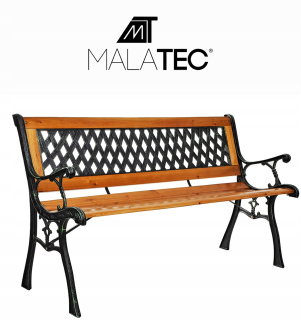 MALATEC 9807 Elegantní venkovní lavička lavice dřevo-kov-plast