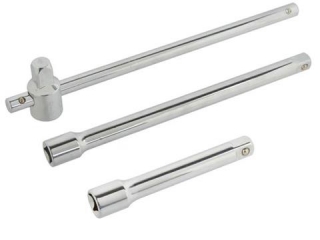 GEKO G13510 Vratidlo, prodlužovací nástavec 1/2" prodloužení 3ks sada, klíče