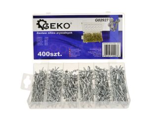 GEKO G02927 Trhací hliníkové nýty sada nýtů 400 ks 