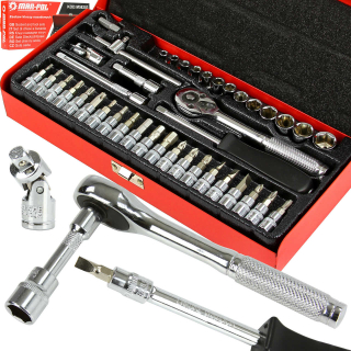 MAR-POL M58203 NÁSTRČNÉ KLÍČE BITY RAČŇA 42ks 4-14mm 1/4"