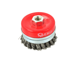 GEKO G00611 Drátěný kartáč na brusku, dráťák 75mm M14