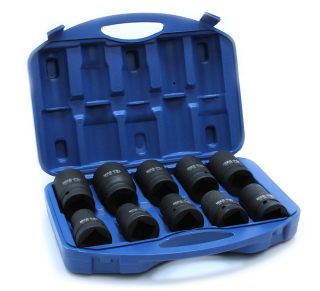 MAR-POL M58261 Nástrčné hlavice, klíč pro utahovák 17-41mm 1"Sada 10ks