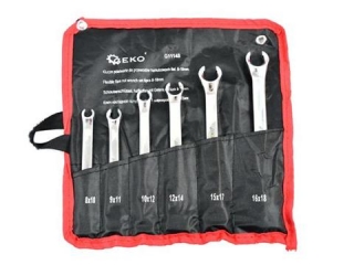 GEKO G11148 Klíče Polo otevřené pro brzdové trubky 6ks 8-18mm Sada klíčů 
