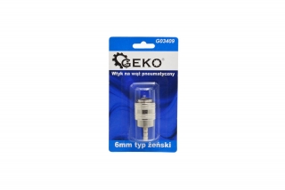 GEKO G03409 Pneumatická hadicová spojka přípojka 6mm konektor samice