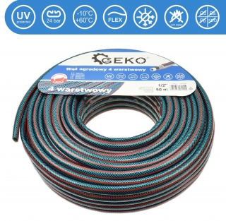 GEKO G73785 Zahradní hadice na vodu 1/2" 50m 4-vrstvá