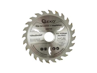 GEKO G00105 Pilový kotouč na dřevo pro řezání dřeva 125mm 22mm 24T