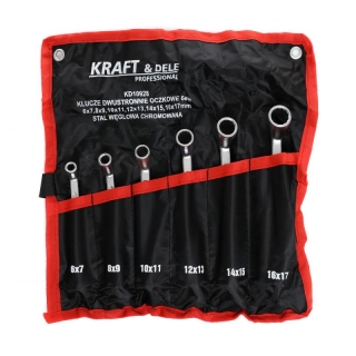 KRAFT&DELE KD10928 Sada klíčů oboustranné očkové klíče 6ks 6-17mm, klíče