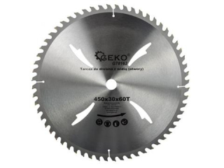 GEKO G78162 Vidiový kotouč na dřevo pro řezaní 450mm 30mm 60T pro pílu