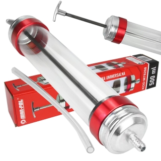 MAR-POL M78298 500ML RUČNÍ / UNIVERZÁLNÍ ODSÁVAČKA OLEJE + HADIČKA 30CM 