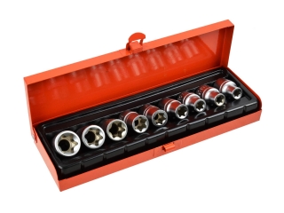 GEKO G10167 Hlavice nástrčné klíče torx 9ks E10-E24 1/2"klíče