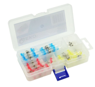 GEKO G03608 Smršťovací bužírky s cínem, trubičky průhledné  0,25-6mm2 100ks