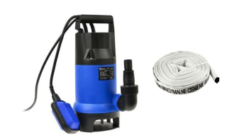GEKO G81454 750W Ponorné kalové čerpadlo s plovákem plastové + požární hadice 20m 1"