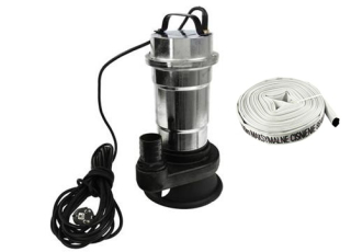 GEKO G81421 Kalové čerpadlo na vodu s drtičem 550W nikel + 20m hadice