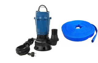 GEKO G81424 550W Ponorné kalové čerpadlo s drtičem WQD10-8-0,55  + PVC hadice 30m 2"