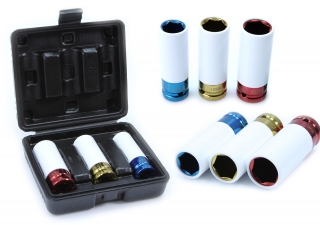 MAR-POL M58270 Nástrčné hlavice klíče Sada BJC 1/2" (17,19,21mm) 