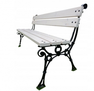 150cm Zahradní venkovní lavička lávka dřevěná retro hliníková