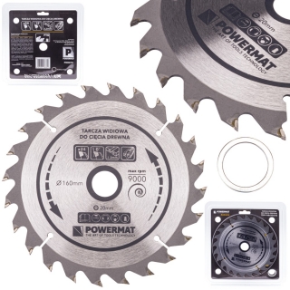 Powermat TDD-160x20x24Z Vidový kotouč na dřevo 160x20 24z