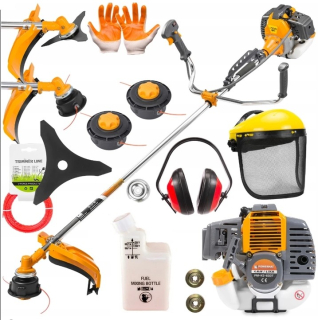 Powermat PM-KS-600T Benzínový motorový křovinořez vyžínač 6HP / 4,4kW kosa sada