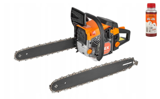 MAX LXGCS60 MOTOROVÁ PILA řetězová benzínová 4500W 2 lišty 2 řetězy