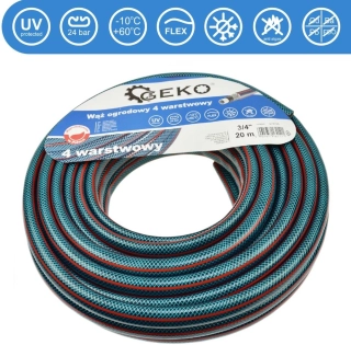 GEKO G73786 Zahradní hadice 3/4" 20m na vodu 4-vrstvá