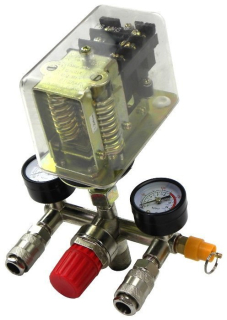 MARPOL M8068695 TLAKOVÝ SPÍNAČ / PRESOSTAT S TLAKOMĚREM / 3 FÁZOVÝ / SKLENĚNÝ