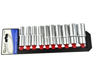GEKO G13545 Sada 1/2" dlouhých nástrčných nástavců 10ks 10-24mm