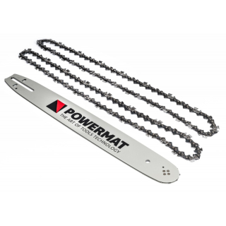 POWERMAT PM-PR-16C2 PILOVÁ VODÍCÍ LIŠTA NA PILU 40cm 16" 0,325 66z 2 řetězy