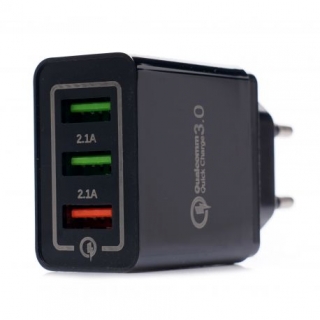 Kraft&Dele KD1236 Síťová nabíječka QUICK CHARGE 3xUSB adaptér 