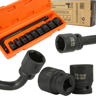 MAR-POL M58235 Nástrčné klíče hlavice gola sada 1/2" 6-hranne BJC 8-24MM 10ks